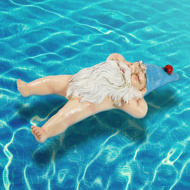 Trinx Emeline Sunbathing Sal Pool Floater Gnome Satue And Reviews Wayfair 